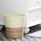 Household Essentials Natural Woven Paper Rope Waste Basket
